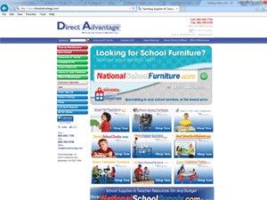 screen capture of directadvantage website